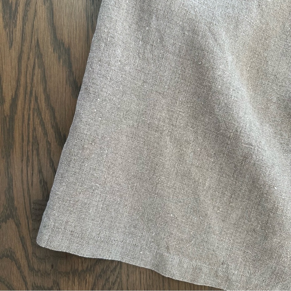 Vintage 100% Linen High-Waisted Textured Shorts in Khaki / Tan Size Large - Picture 2 of 6